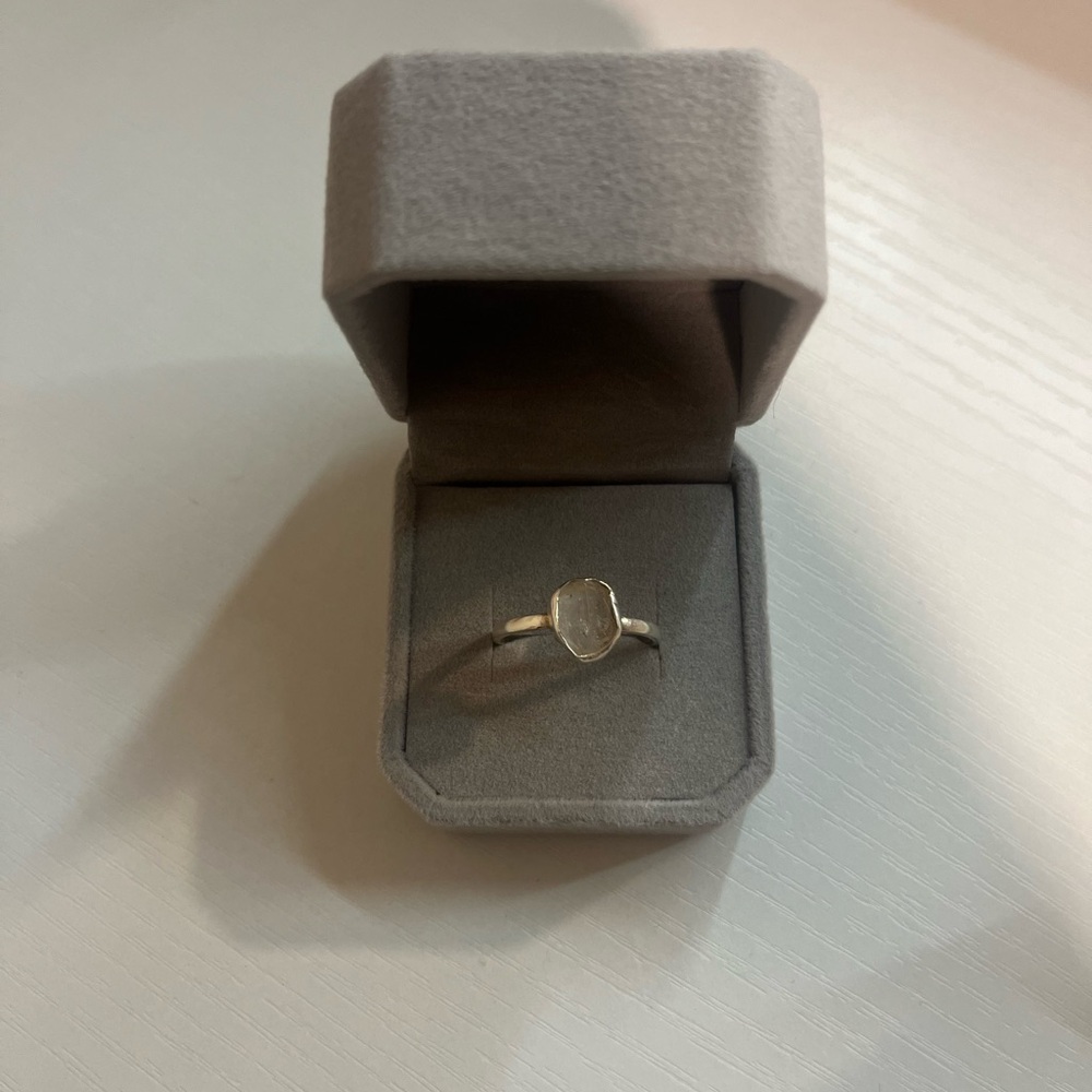 Raw Herkimer Diamond Ring